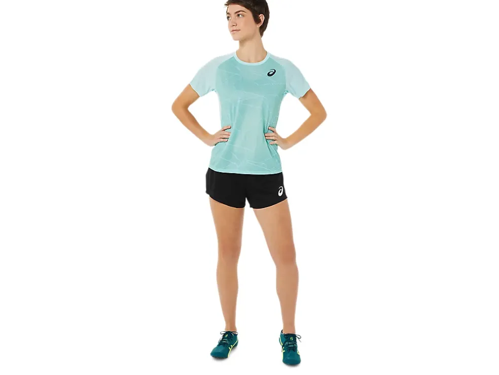 Hot ASICS LIGHT SHORT SLEEVE TOP Clear Blue