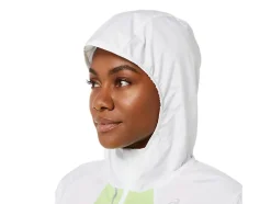 Online ASICS LITE-SHOW JACKET Brilliant White/Lime Green