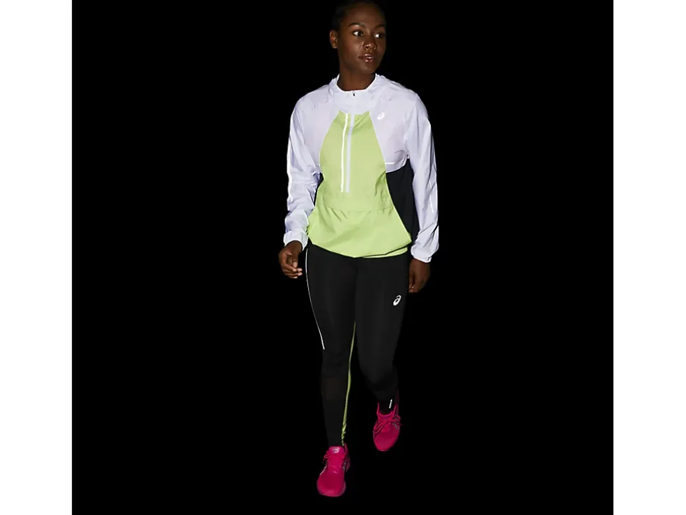 Online ASICS LITE-SHOW JACKET Brilliant White/Lime Green