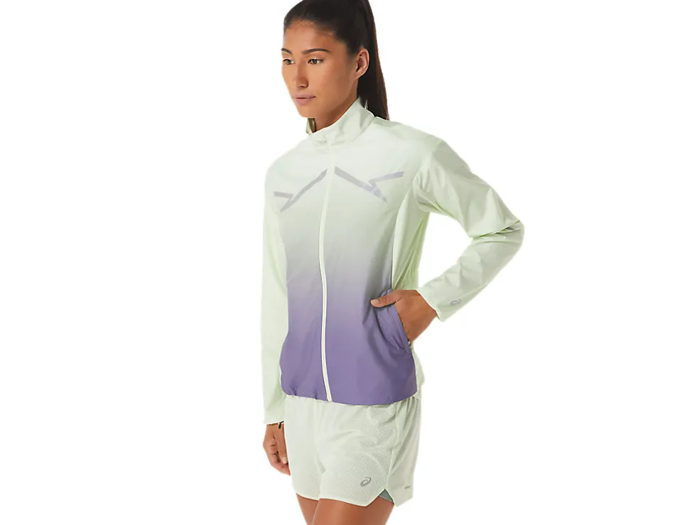 Store ASICS LITE-SHOW JACKET Whisper Green/Dusty Purple