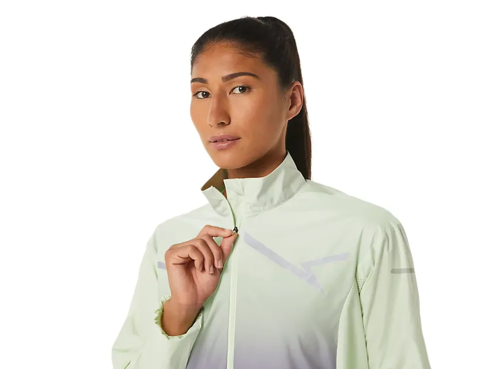 Store ASICS LITE-SHOW JACKET Whisper Green/Dusty Purple