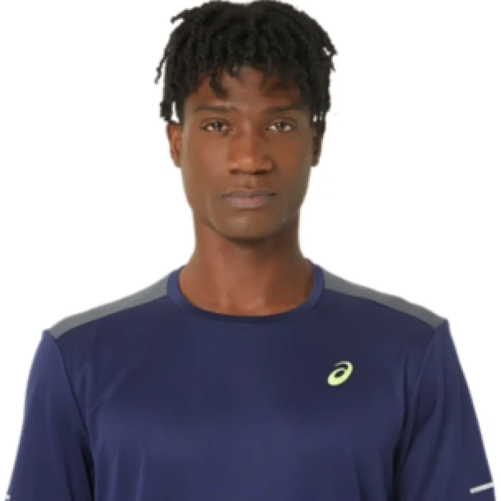 Clearance ASICS LITE-SHOW MESH SHORT SLEEVE TOP Peacoat/Carrier Grey