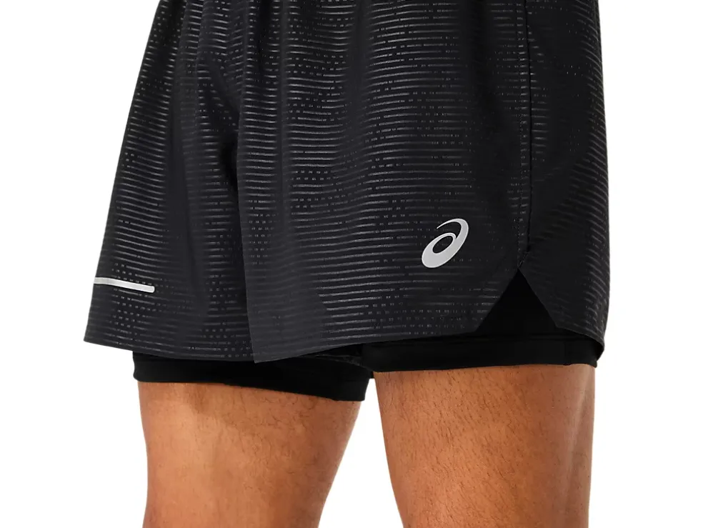 Cheap ASICS LITE-SHOW 2-N-1 5IN SHORT Performance Black/Performance Black