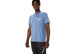Fashion ASICS LITE-SHOW SHORT SLEEVE TOP Denim Blue