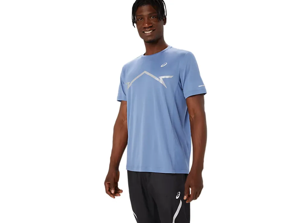 Fashion ASICS LITE-SHOW SHORT SLEEVE TOP Denim Blue