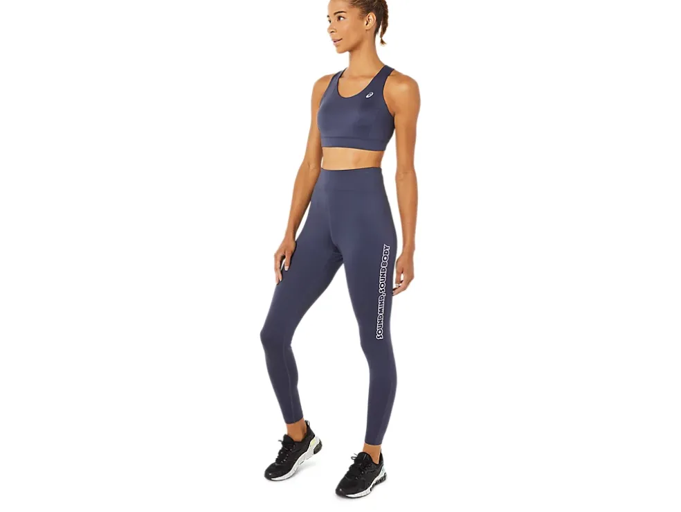Shop ASICS LOGO GRAPHIC TIGHT Indigo Fog