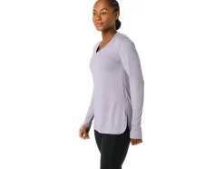 Hot ASICS LONG SLEEVE HEATHER TOP Dusk Violet Heather