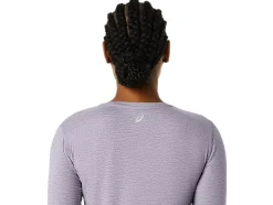 Hot ASICS LONG SLEEVE HEATHER TOP Dusk Violet Heather