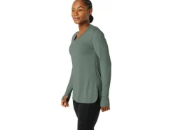 Clearance ASICS LONG SLEEVE HEATHER TOP Ivy Heather