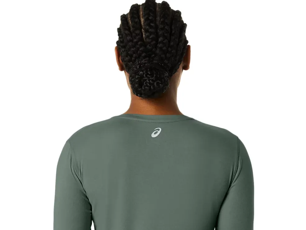Clearance ASICS LONG SLEEVE HEATHER TOP Ivy Heather