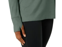 Clearance ASICS LONG SLEEVE HEATHER TOP Ivy Heather