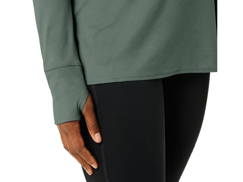 Clearance ASICS LONG SLEEVE HEATHER TOP Ivy Heather