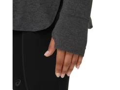Hot ASICS LONG SLEEVE HEATHER TOP Dark Grey Heather