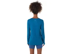 Sale ASICS LONG SLEEVE HEATHER TOP Deep Sea Teal Heather