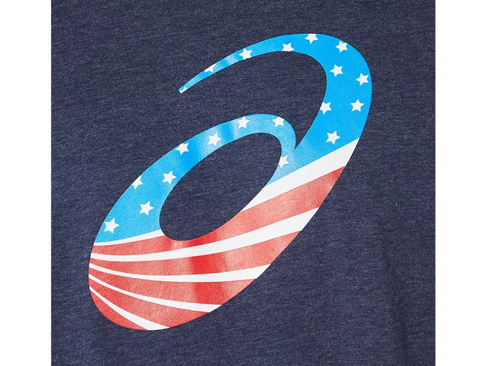 Online ASICS M SPIRAL A STARS AND STRIPES Peacoat Heather
