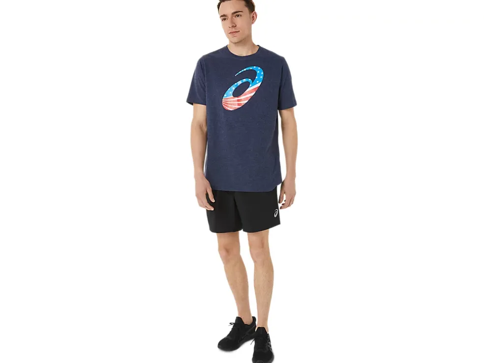 Online ASICS M SPIRAL A STARS AND STRIPES Peacoat Heather