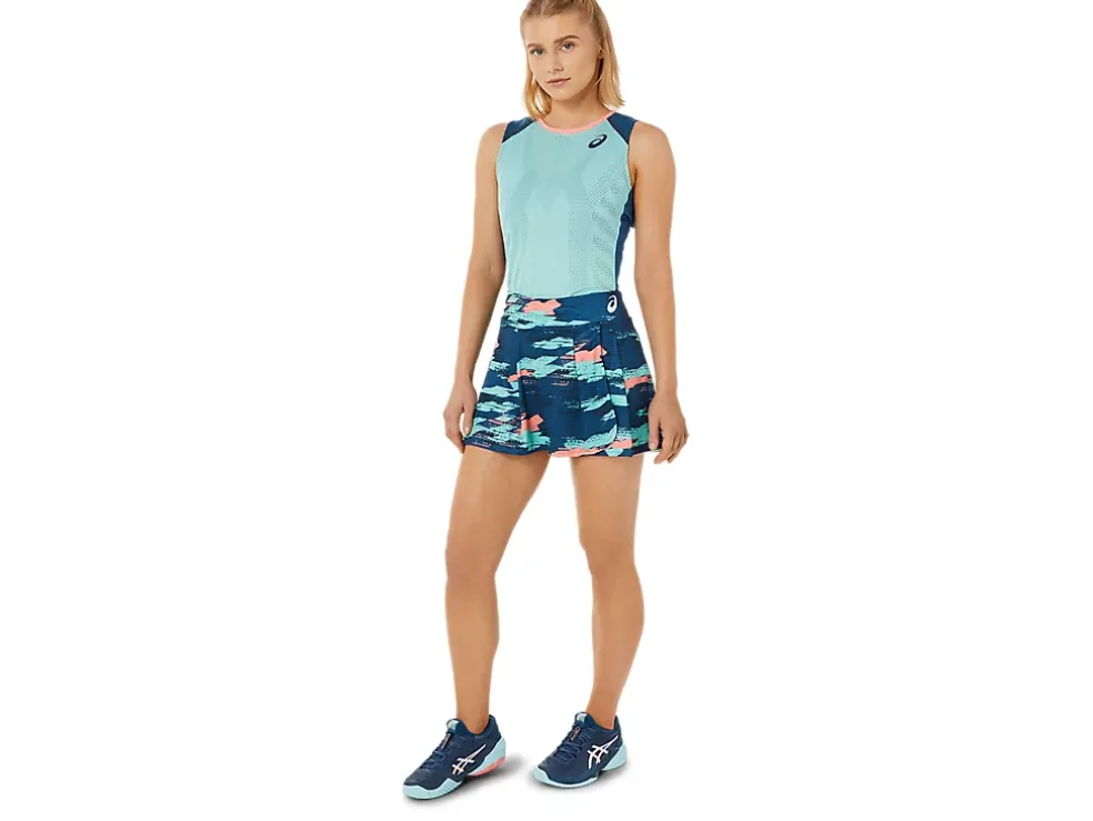 Outlet ASICS MATCH GRAPHIC SKORT Light Indigo