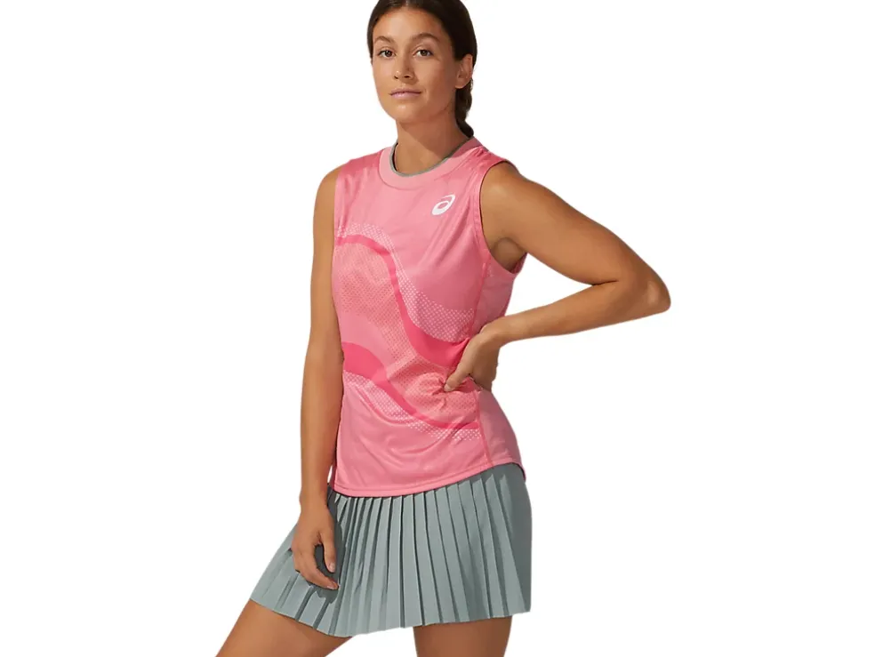 Flash Sale ASICS MATCH GRAPHIC TANK Peach Petal