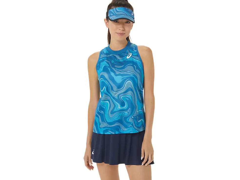 Best ASICS MATCH GRAPHIC TANK Reborn Blue