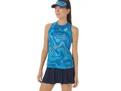 Best ASICS MATCH GRAPHIC TANK Reborn Blue