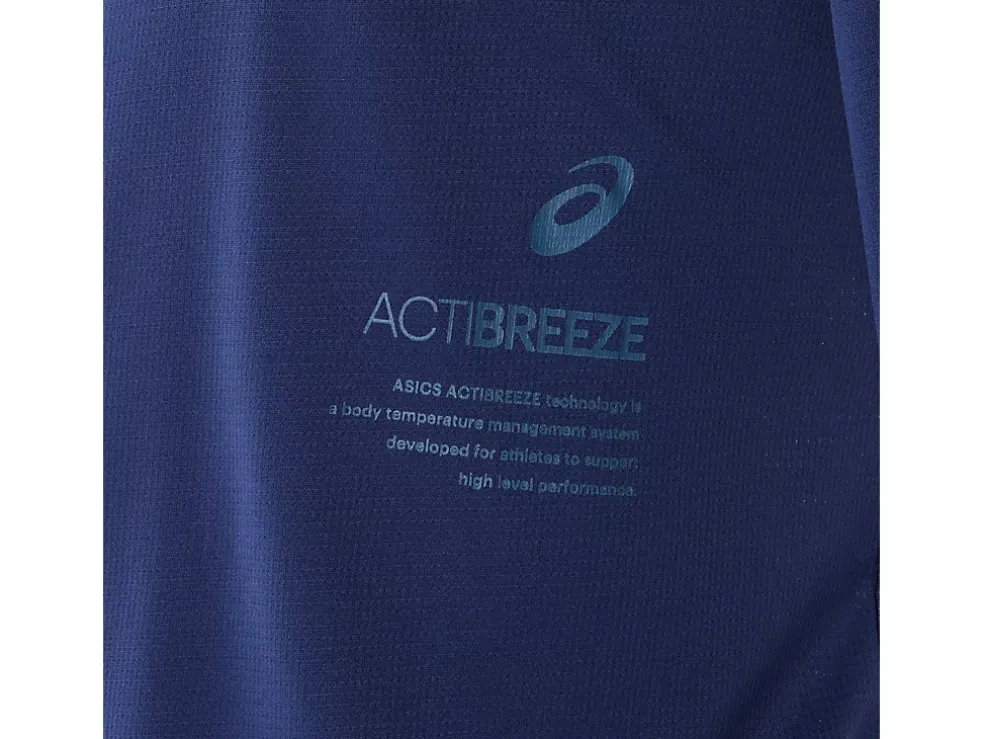 Flash Sale ASICS MEN ACTIBREEZE COOLING JACQUARD LONG SLEEVE TOP Deep Ocean