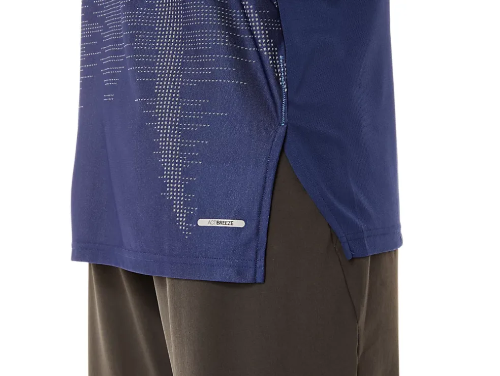 Flash Sale ASICS MEN ACTIBREEZE COOLING JACQUARD LONG SLEEVE TOP Deep Ocean