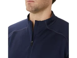 Fashion ASICS MEN ACTIBREEZE JACQUARD 1/2 ZIP TOP Midnight