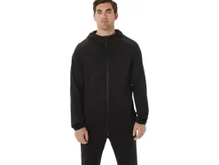 Hot ASICS MEN ACTIBREEZE JACQUARD BRUSHED KNIT JACKET Performance Black