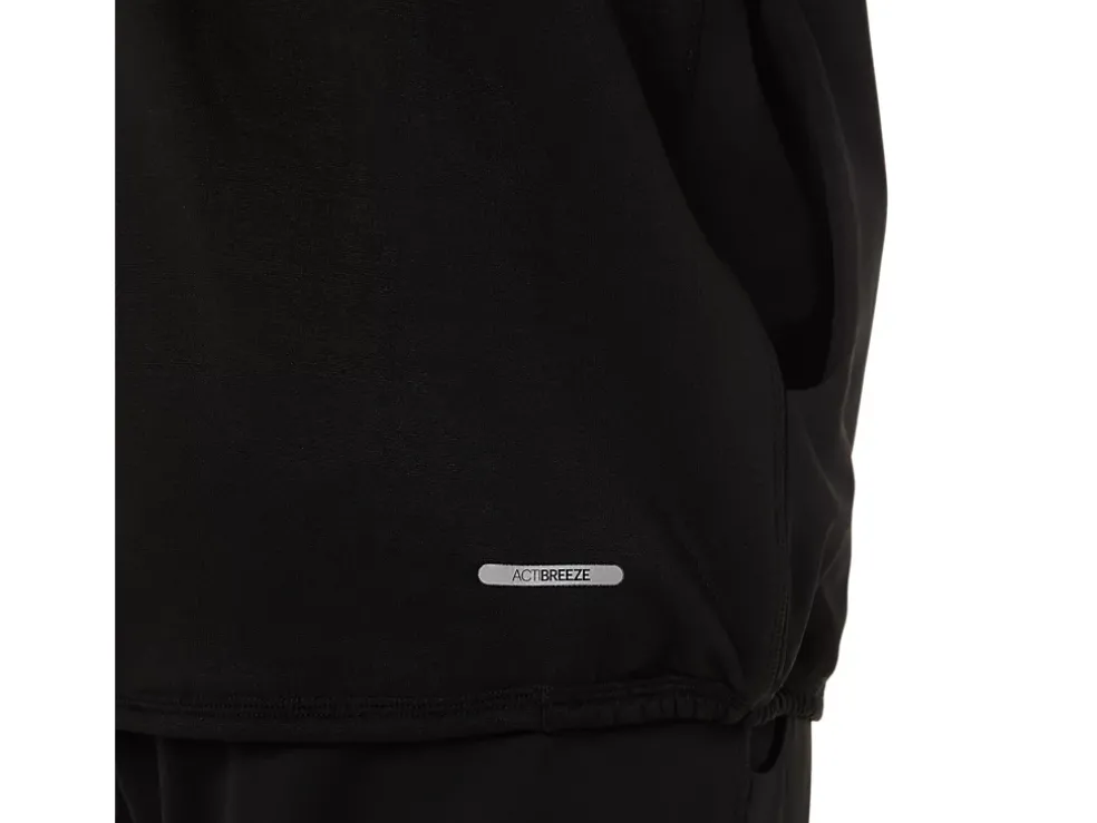 Hot ASICS MEN ACTIBREEZE JACQUARD BRUSHED KNIT JACKET Performance Black