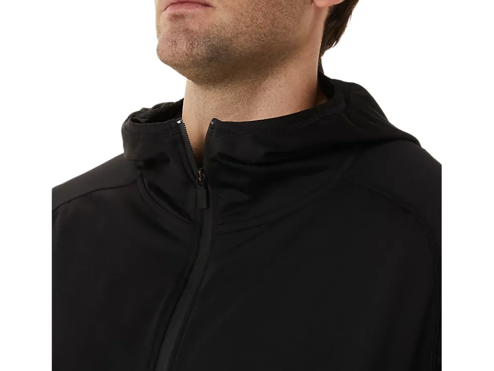 Hot ASICS MEN ACTIBREEZE JACQUARD BRUSHED KNIT JACKET Performance Black