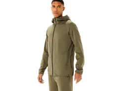 Shop ASICS MEN ACTIBREEZE JACQUARD BRUSHED KNIT JACKET Mantle Green