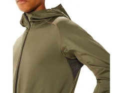 Shop ASICS MEN ACTIBREEZE JACQUARD BRUSHED KNIT JACKET Mantle Green
