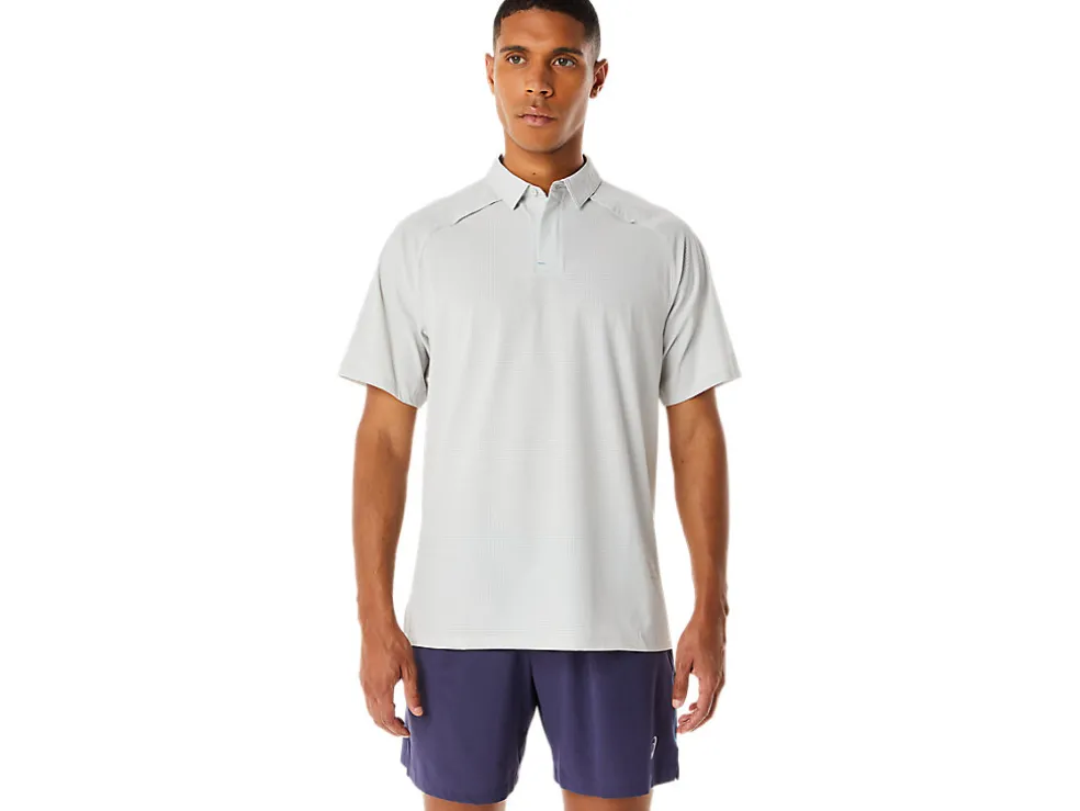 Outlet ASICS MEN ACTIBREEZE JACQUARD POLO SHIRT Glacier Grey