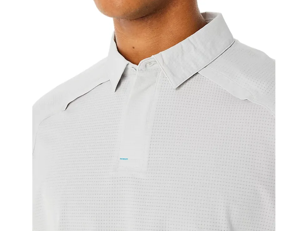 Outlet ASICS MEN ACTIBREEZE JACQUARD POLO SHIRT Glacier Grey