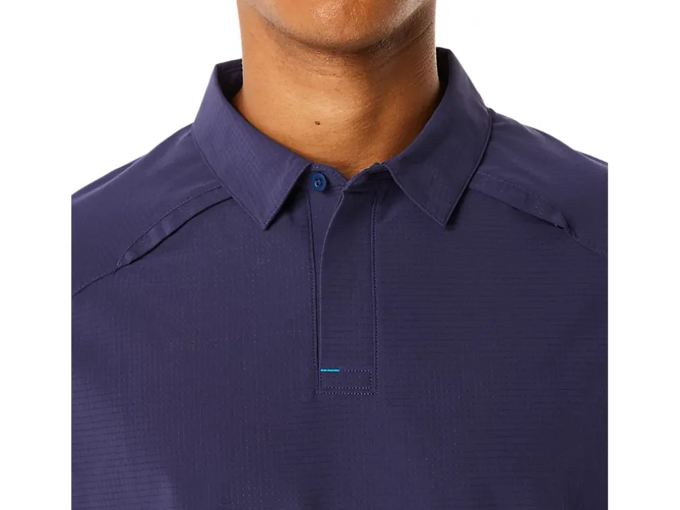 Best Sale ASICS MEN ACTIBREEZE JACQUARD POLO SHIRT Indigo Fog