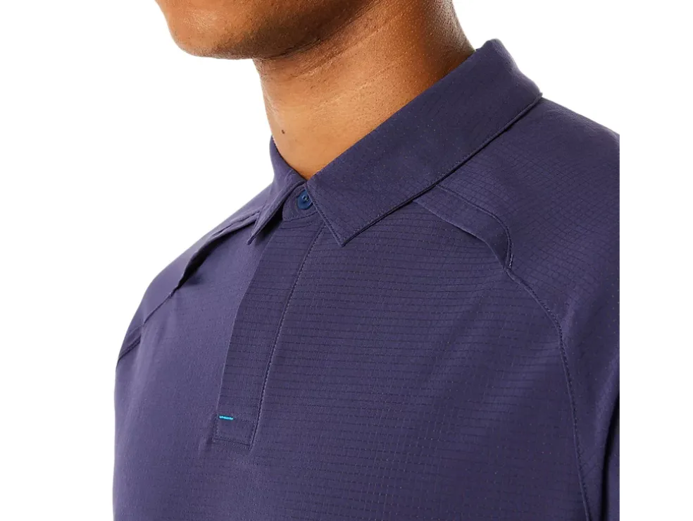 Best Sale ASICS MEN ACTIBREEZE JACQUARD POLO SHIRT Indigo Fog
