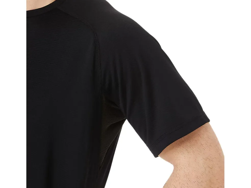 Cheap ASICS MEN ACTIVE SHORT SLEEVE TOP Performance Black