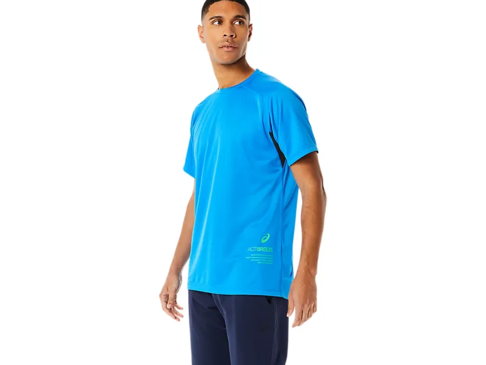 Best ASICS MEN ACTIVE SHORT SLEEVE TOP Electric Blue