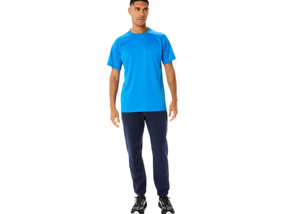 Best ASICS MEN ACTIVE SHORT SLEEVE TOP Electric Blue