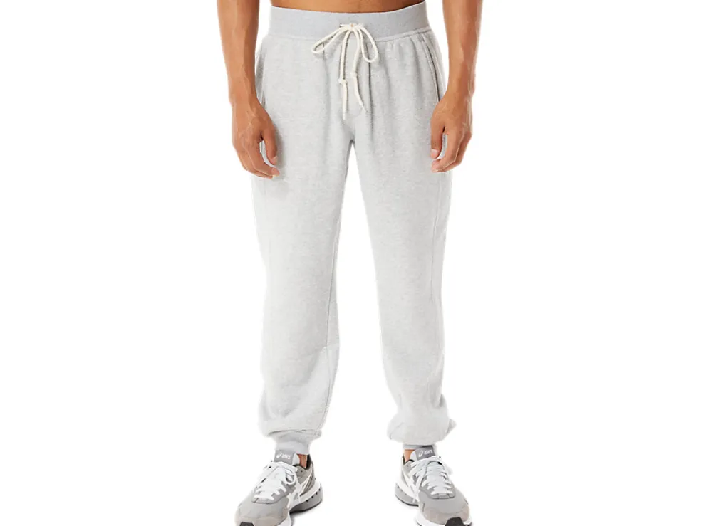 New ASICS MEN SUNDAY SANA FLEECE JOGGER Light Grey Heather