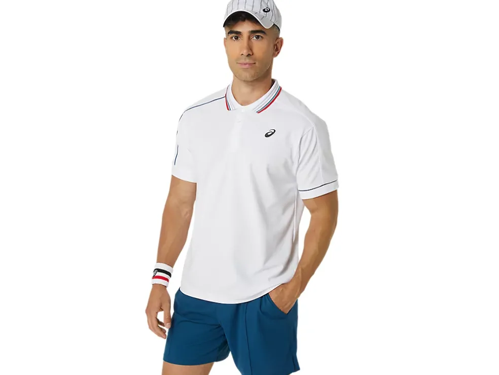 New ASICS MEN CLASSIC POLO-SHIRT Brilliant White
