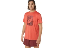 Best Sale ASICS MEN COURT GS GRAPHIC TEE Red Snapper