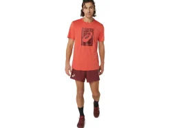Best Sale ASICS MEN COURT GS GRAPHIC TEE Red Snapper