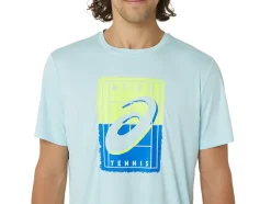 Sale ASICS MEN COURT GS GRAPHIC TEE Aquamarine