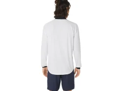 Online ASICS MEN COURT LONG SLEEVE 1/2 ZIP TOP Brilliant White
