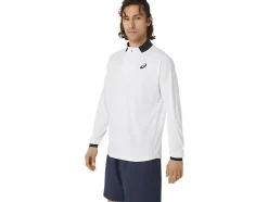 Online ASICS MEN COURT LONG SLEEVE 1/2 ZIP TOP Brilliant White