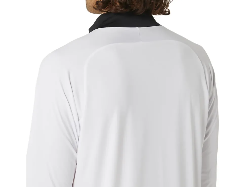 Online ASICS MEN COURT LONG SLEEVE 1/2 ZIP TOP Brilliant White