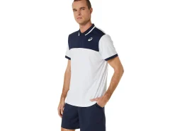 Cheap ASICS MEN COURT POLO SHIRT Brilliant White/Midnight