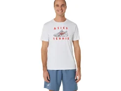 Discount ASICS MEN COURT SHOES GRAPHIC TEE Brilliant White