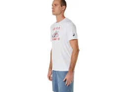 Discount ASICS MEN COURT SHOES GRAPHIC TEE Brilliant White